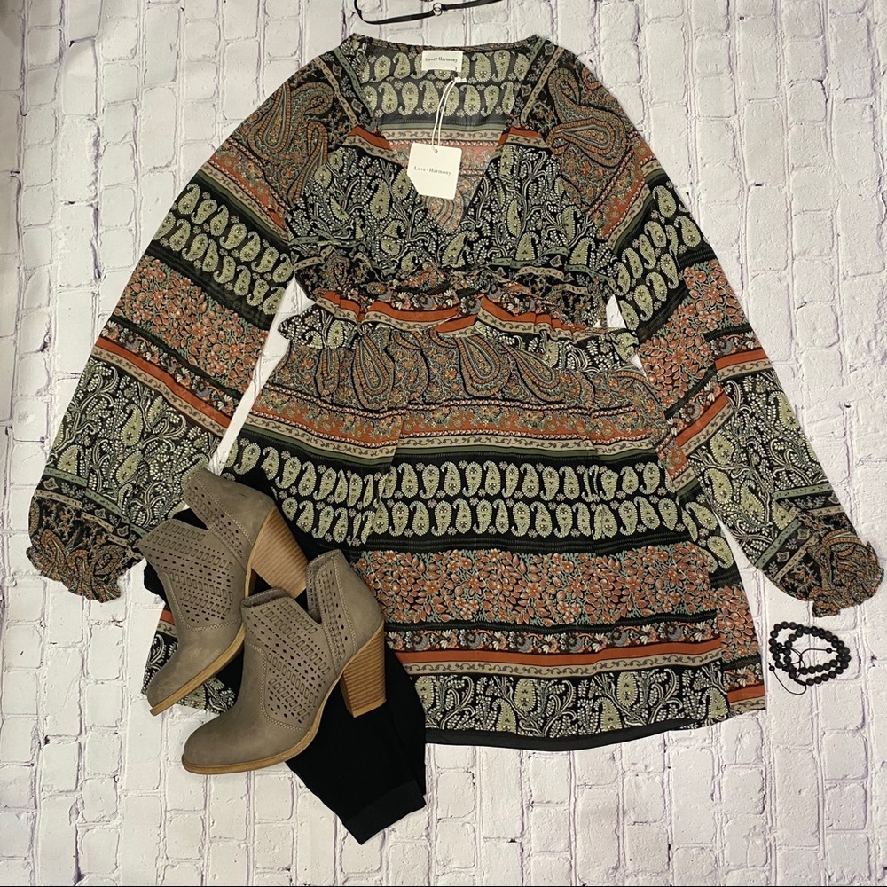 Paisley boho tunic